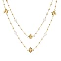 IDOKAWA Long Layered Pearl Necklaces for Women, Vintage Statement Jewelry