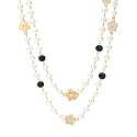 IDOKAWA Long Layered Pearl Necklaces for Women, Vintage Statement Jewelry