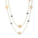 IDOKAWA Long Layered Pearl Necklaces for Women, Vintage Statement Jewelry