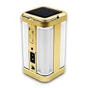 IDOLESHOP® 4 Tubes 360 Degree Electric Lantern with Solar and Rechargeable Emergency Light (Golden)