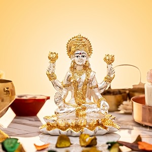 Idolkart Pure Gold and Silver Coated Lakshmi