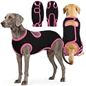 IDOMIK Adjustable Dog Surgery Recovery Suit, Anti-Lick Dog Onesie,Black,XL