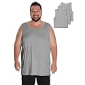 Idtswch Mens Big&amp;Tall Sleeveless Undershirt Lightweight Breathable XL-8XL (1&amp;3 Pack)