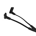 IEC320 C8 to 2X C7 Y Splitter AC Power Cord,IEC Figure 8 Male to 2 Female Power Splitter Cable,1 in 2 Out AC Power Cord,for LCD Monitors Speakers (2pack,C8-2x C7,Down Angle, 11.81in/30cm)