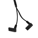 IEC320 C8 to 2X C7 Y Splitter AC Power Cord,IEC Figure 8 Male to 2 Female Power Splitter Cable,1 in 2 Out AC Power Cord,for LCD Monitors Speakers (2pack,C8-2x C7,Down Angle, 19.69in/50cm)
