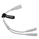 IEC320 C8 to 2X C7 Y Splitter AC Power Cord,IEC Figure 8 Male to 2 Female Power Splitter Cable,1 in 2 Out AC Power Cord,for Desk Laptop PS4 Lamps LCD Monitors Speakers (C8-2x C7,White)