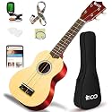 Soprano Ukulele Beginner Kit 21 Inch with Free Online Lesson Fast to Learn