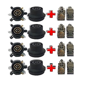 iei electric kettle 13a -250v ac brass pin alongwith normal close tempearture control male and female w socket thermostat black switch button steam spear parts kettle switchthermostat combo 4 set