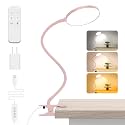 iFalarila Reading Light with Remote, LED Desk Lamp Clip on [1H Timer & Nightlight] RA>95 Dimmable Flexible Gooseneck, Reading Lamp with Clamp for Table - 4.7'' (Adapter Included)