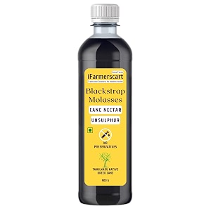 ifarmerscart blackstrap molasses - 900 g  unsulphured  rich in iron calcium amp magnesium  preservative-free  vegan  gluten-free  unprocessed cane nectar  from banks of river kavery