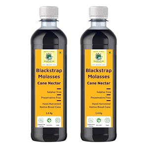 ifarmerscart blackstrap molasses - 28 kg  unsulphured  rich in iron calcium amp magnesium  preservative-free  vegan  gluten-free  unprocessed cane nectar  banks of river kavery