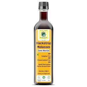 ifarmerscart unsulphured blackstrap molasses - 700 g  iron amp calcium boost  preservative-free  vegan  gluten-free  unprocessed sugarcane syrup  from banks of river kavery 700 g blackstrap molasses
