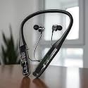 iFAST IF-175 AI-Powered Voice Changer (Female/Male/Child Voice) Wireless Neckband Earphone with Digital Display | Karaoke Mode, Bluetooth 5.4, Up to 50 Hours Playtime, HD Mic | Beige