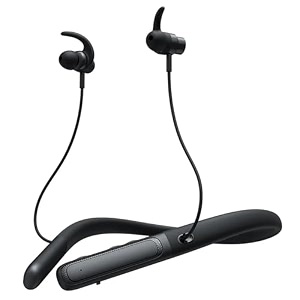 ifast n17 bluetooth 54 wireless neckband earphone  hi fi stereo sound  up to 40 hours music playtime water and sweat proof enc noise cancellation  black 