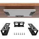 IFCASE Under Desk Laptop Mount, Metal Under Desk Shelf Holder for Laptop, Mac mini, MacBook, Keyboard with Anti-Scratch Silicone (Black)