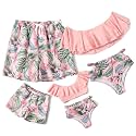 IFFEI Mommy and Me Family Matching Swimsuits 2 Piece Bikini Set with Straps