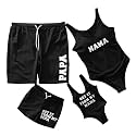 IFFEI Mommy and Me Family Matching Swimsuits One Piece Swimwear Beachwear