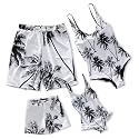 IFFEI Mommy and Me Family Matching Swimsuits One Piece Swimwear Beachwear