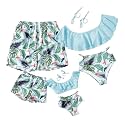 IFFEI Mommy and Me Family Matching Swimsuits 2 Piece Bikini Set with Straps