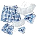 IFFEI Mommy and Me Family Matching Swimsuits 2 Piece Bikini Set with Straps