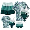IFFEI Mommy and Me Swimsuits Family Matching Bathing Suits with Cover Up