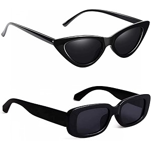 IFLASH Cat Eye Rectangular Sunglasses for Women