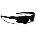 IFLASH Non Polarized Mirrored Oversized Sports Sunglasses for Men Women, Outdoor Cricket Cycling Hiking Fishing Running Driving Baseball UV 400 Protection Anti Glare Goggles (BLACK - GREY)