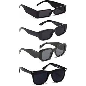 IFLASH Rectangular Sunglasses Retro Fashion Shades for