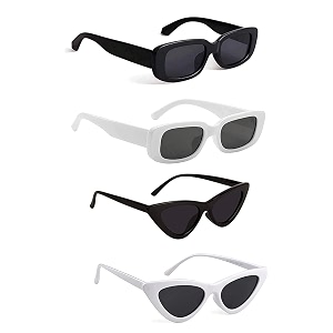 IFLASH Rectangular Sunglasses Retro Fashion Shades for