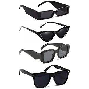 IFLASH Rectangular Sunglasses Retro Fashion Shades for