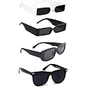 IFLASH Rectangular Sunglasses Retro Fashion Shades for