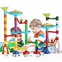 Ifollower Marble Run Kit, 110pcs Marble Maze Game Construction Building Toys for Kids, Marble Track Race Set STEM Learning Toys Gift for Boys Girls 3 4 5 6 7 8 9 10+, 8105