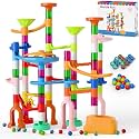 Ifollower Marble Run Kit, 135pcs Marble Maze Game Construction Building Toys for Kids, Marble Track Race Set STEM Learning Toys Gift for Boys Girls 3 4 5 6 7 8 9 10+