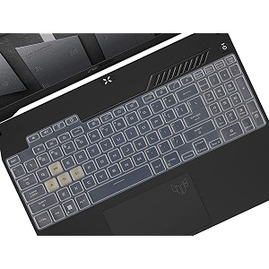ifyx silicone keyboard cover skin for asus tuf gaming f15 fx507 a15 fa577 fa507 tuf dash f15 fx517 15634 2022-2024 laptop transparent