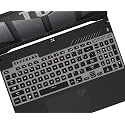 iFyx Silicone Keyboard Cover Skin for ASUS TUF Gaming F15 FX507 A15 FA577 FA507 TUF Dash F15 FX517 15.6" 2022-2024 Laptop (Black)