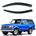 IG Window Visors Fit for 1980-1996 Ford Bronco, Out-Channel Rain Guards Vent Wind Deflectors 2PC, Truck Accessories for 1980-1996 Ford F150 F250 F350