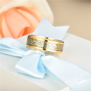 iga collection stainless steel titanium plated ring
