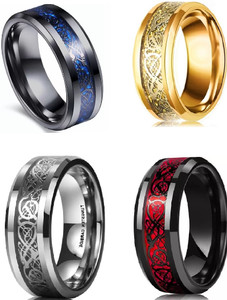 iga collection valentine special fashinoable stylish trendy look dragon ring stainless steel titanium plated ring