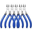 IGAN-330 Wire Flush Cutters (Pack of 5), Precision Electronic Model Sprue Wire Clippers Cutter, Blue