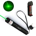 iGen's Rechargeable Green Laser Pointer, 2000 Metres Laser Pointer with Disco Rotator for Cat Laser Toy, Presentations, Stargazing, Hiking (Green Light)