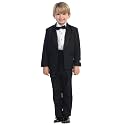 iGirldress Baby/Toddle/Boys Ivory Black Navy Jacket Pants Shirt Bowtie Tuxedo Ring Bearer Suit
