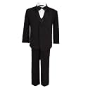 iGirldress Baby/Toddle/Boys Ivory Black Navy Jacket Pants Shirt Bowtie Tuxedo Ring Bearer Suit