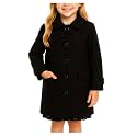 iGirlDress Coat Long Sleeve Button Pocket Long Winter Coat Outerwear