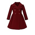 iGirlDress Coat Long Sleeve Button Pocket Long Winter Coat Outerwear