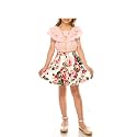 iGirlDress Girls Off Shoulder Crop Ruffle Layered Top and Skirt Set Outfit USA 4-14
