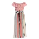 iGirlDress Girls Wide Leg Off Shoulder Elegant High Waist Rompers Palazzo Pants Trousers Jumpsuits USA 4-14