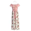 iGirlDress Girls Wide Leg Off Shoulder Elegant High Waist Rompers Palazzo Pants Trousers Jumpsuits USA 4-14