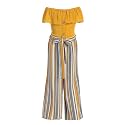 iGirlDress Girls Wide Leg Off Shoulder Elegant High Waist Rompers Palazzo Pants Trousers Jumpsuits USA 4-14