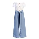 iGirlDress Girls Wide Leg Off Shoulder Elegant High Waist Rompers Palazzo Pants Trousers Jumpsuits USA 4-14