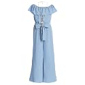 iGirlDress Girls Wide Leg Off Shoulder Elegant High Waist Rompers Palazzo Pants Trousers Jumpsuits USA 4-14